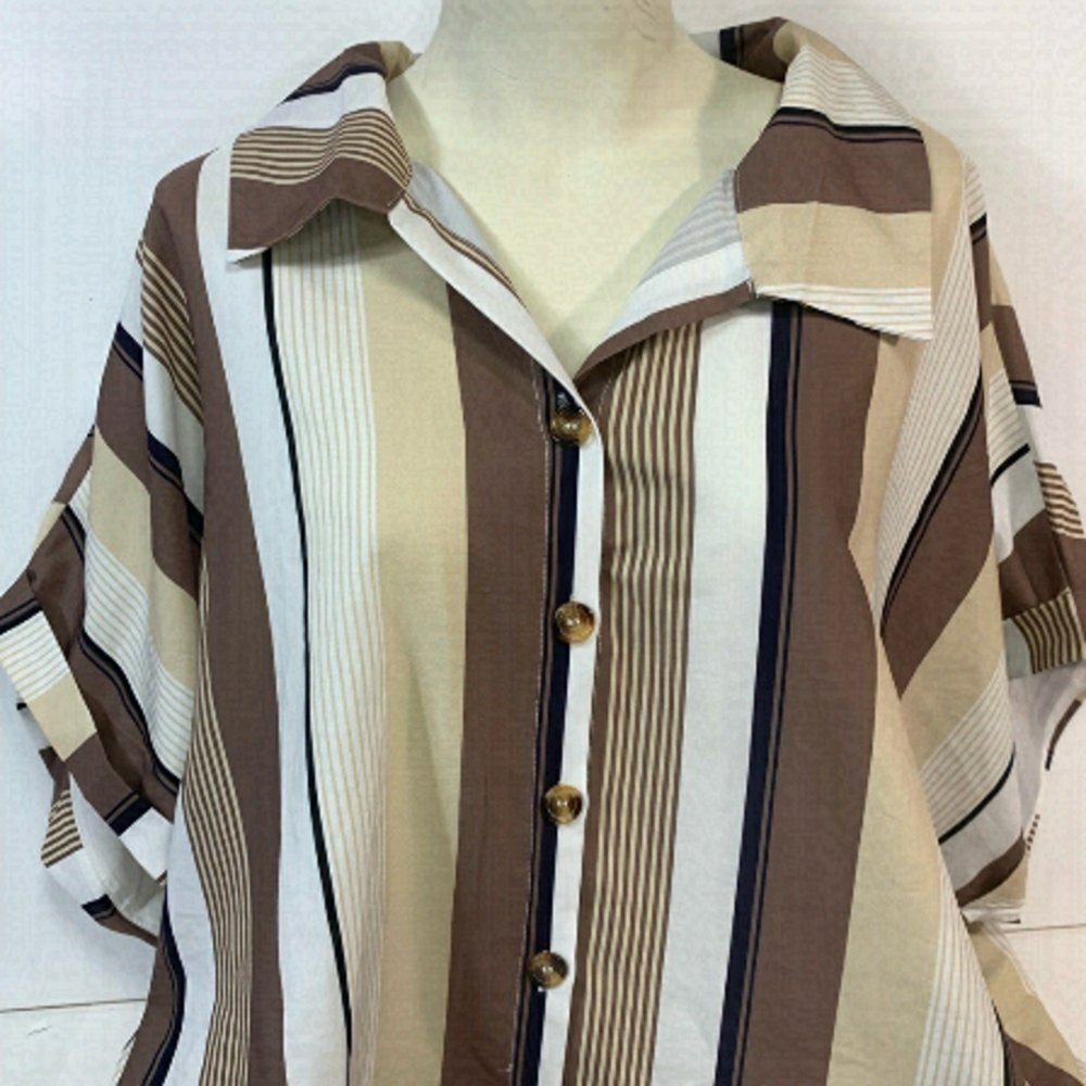 SHEIN Curve Stripped Blouse